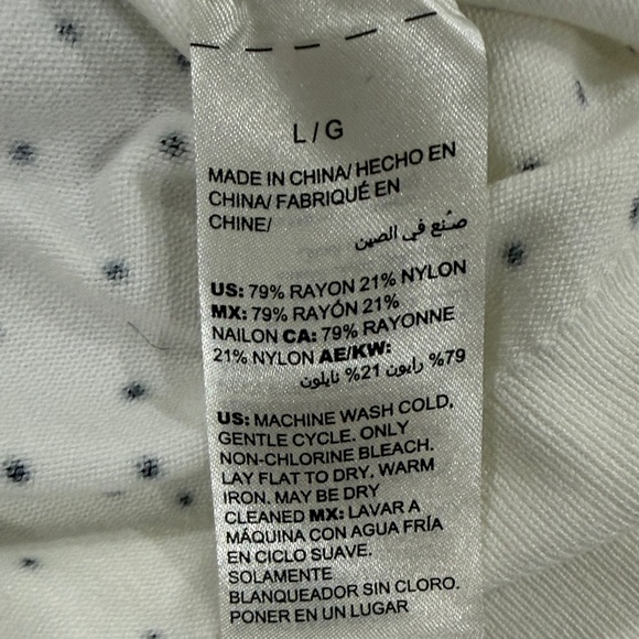 White House Black Market Ivory Cardigan with Black Dots Size large - Picture 7 of 8